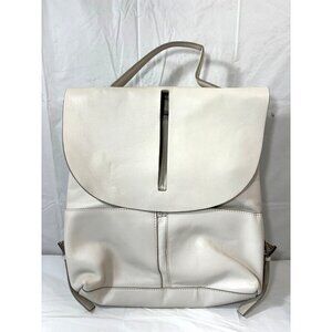 Kin by John Lewis White Leather Backpack rucksack